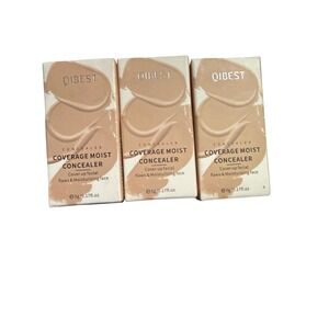 Qibest Coverage Moist Concealer‎ 3 Pack Hydrating Face Makeup 5g 0.17fl.oz New